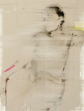 Figuratief portret, minimalisme van Japandi Art Studio