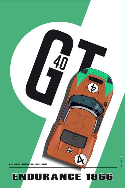 Ford GT40 Donohue-Hawkins LM 1966 von Theodor Decker