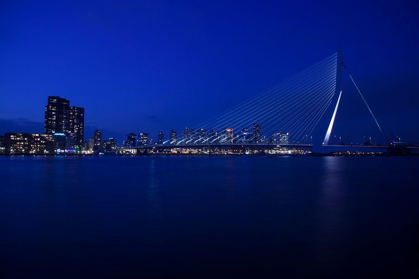 Rotterdam Erasmusbrug bij nacht by Ying Chen