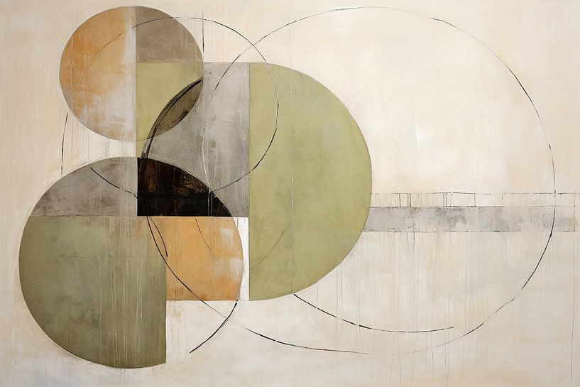 Abstract Aardetinten van Abstract Schilderij