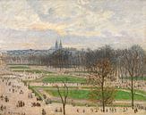 De tuin van de Tuileries op een Middag van de winter, Camille Pissarro van Meesterlijcke Meesters thumbnail