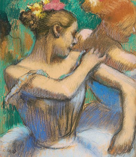 Edgar Degas,Danser past haar schouder aan Pastel