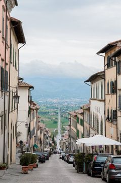 Street scene of Anghiari, Italy, Tuscany.