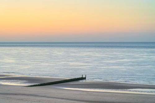 Breakwater on Zoutelande beach by Michael Valjak