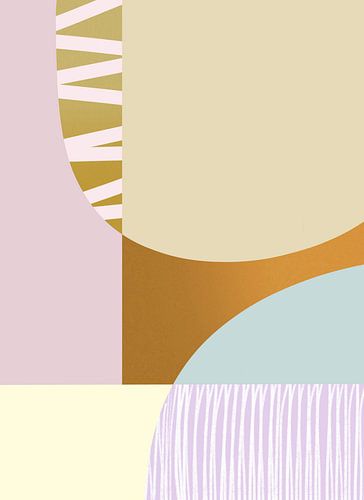 Formes géométriques abstraites | Lilas Beige Bleu sur Bohomadic Studio