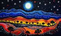 nacht Aboriginal schilderen
