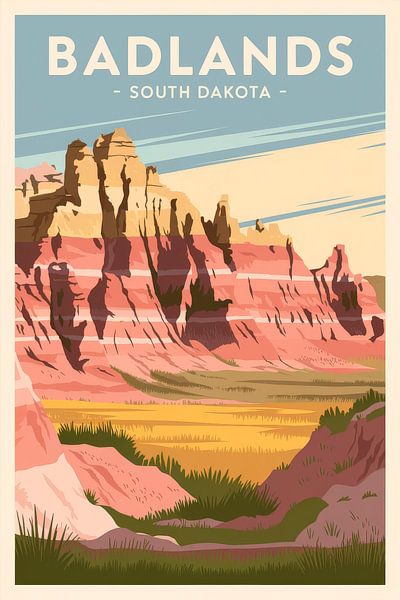 Badlands, South Dakota by Poster Art Shop