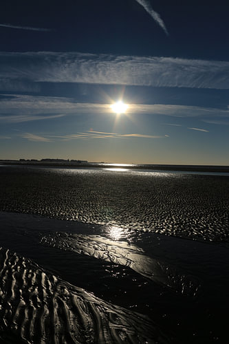 zee, zonsondergang, water, vakantie
