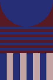 Bold colors and stripes collection. Navy blue and brown no. 3 by Dina Dankers