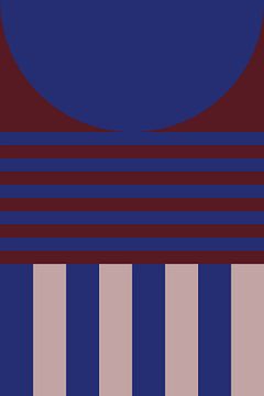 Bold colors and stripes collection. Navy blue and brown no. 3 by Dina Dankers