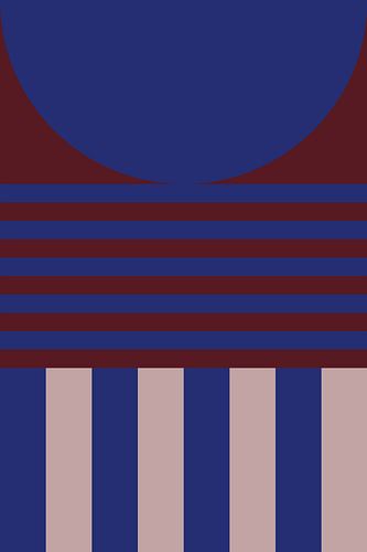 Felle kleuren en strepen collectie. Marineblauw en bruin nr. 3