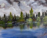 Nuages au bord du lac