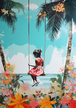 Swinging at the beach by Bianca ter Riet