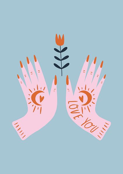 Illustration &quot;Ich liebe dich&quot; von Studio Allee