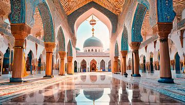 Mosquée avec reflet sur Mustafa Kurnaz