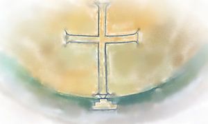 Kreuz im Umriss