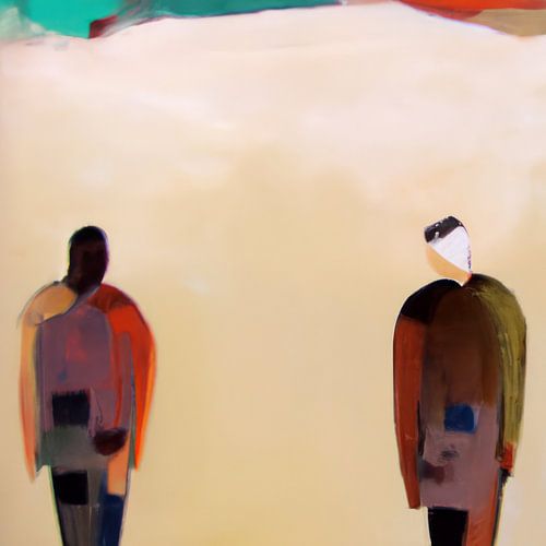 Portrait abstrait "Meet me halfway"