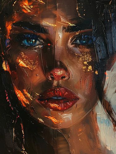 Modernes abstraktes Porträt