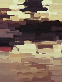 Muted abstract brush strokes by Dina Dankers