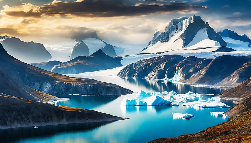 Greenland with ice and snow by Mustafa Kurnaz