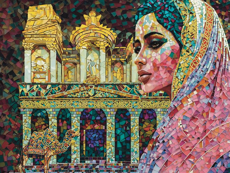 Mosaic Dreams in Jordan (Treasury of Petra) by Karen Nijst