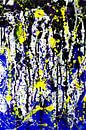 Modernes, abstraktes digitales Kunstwerk in Gelb Blau Schwarz von Art By Dominic Miniaturansicht
