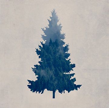 Foggy Forest Tree van Robin Dickinson