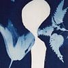 Cyanotype Art print - Wie of wat sluit je buiten? van Marjon Hoogervorst