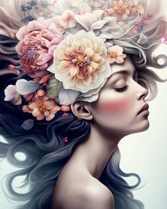 Porträt "Flowerpower" von Studio Allee