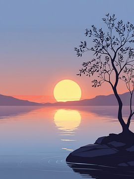 Ruhige Sonnenuntergangsreflexion von Giandra Safaraz