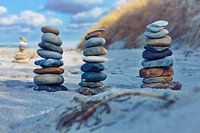 Stein Pyramide am Strand von Zingst