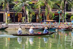 Vissersboot in Hoi An van Kevin de Bruin