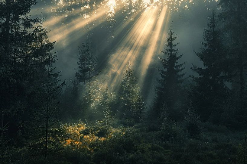ochtendlicht in het bos van Egon Zitter