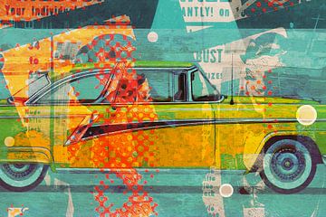 Abstract automotive - yellow cab van Joost Hogervorst
