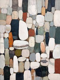Abstract Beige Cobblestones by Modern Collection