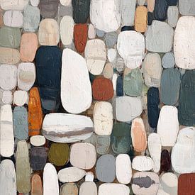 Abstract Beige Cobblestones by Modern Collection