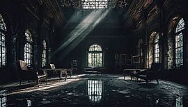 Lost Place groot gebouw van binnenuit