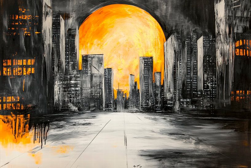 Urban twilight - luminous contrasts by Poster Art Shop