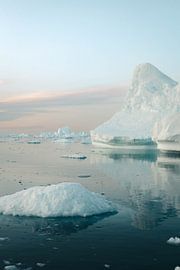 Ice floes in the sea | travel photography print | Ilulissat Greenland by Kimberley Jekel