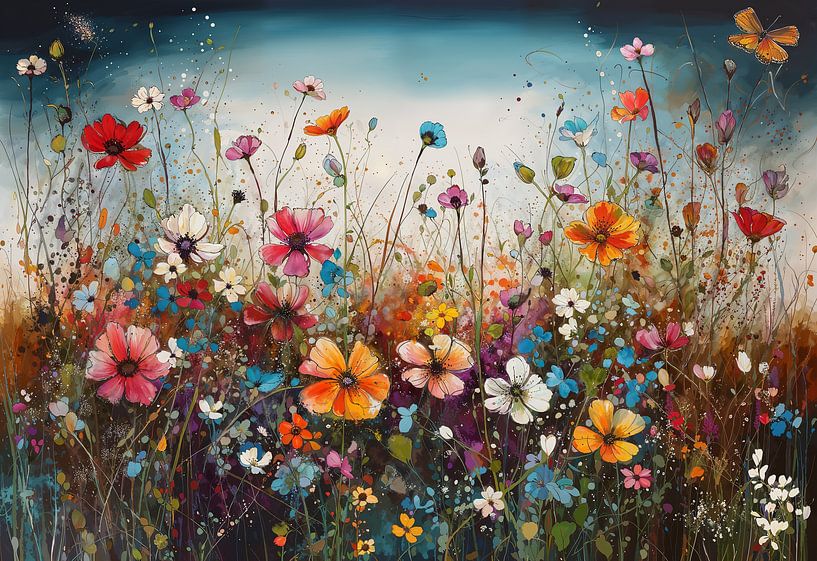 Fleurs colorées par Artsy