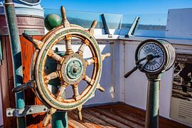 Maritime Heritage: Helm and Controls on an Old Ship by Patrick Kilb