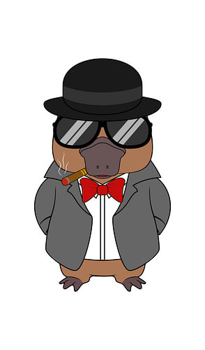 Badass Detective Platypus with Cigar
