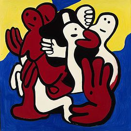 Abstract Party with group of people