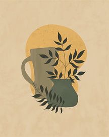 Still life illustration of a vase and a jug by Tanja Udelhofen