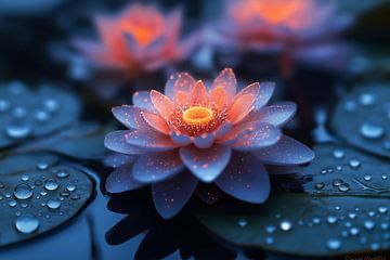 picturesque spiritual Lotus flower by Egon Zitter