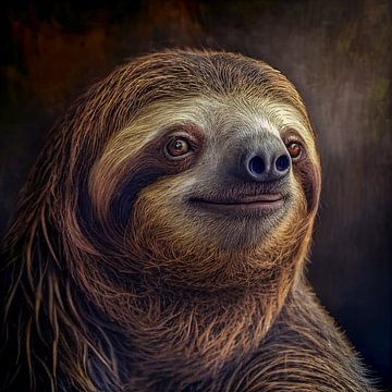 Portrait of a Sloth Illustration by Animaflora PicsStock