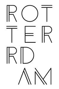 Städtemotiv Typo Rotterdam von Kim Karol / Ohkimiko