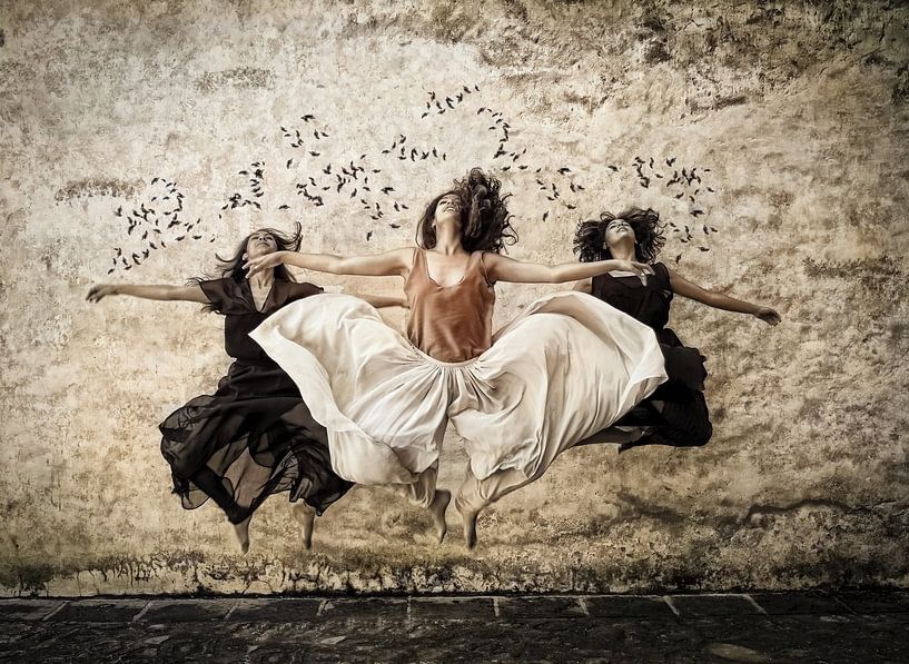 Three butterflies van Moonheart Artworks