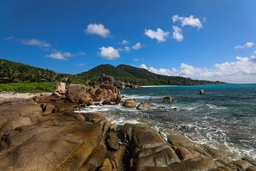 Anse Marron. La Digue, Seychellen van Dmitriy Koublitskiy