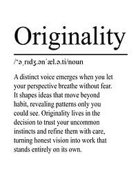 Définition de l'originalité - Blanc sur WordsThatInspire